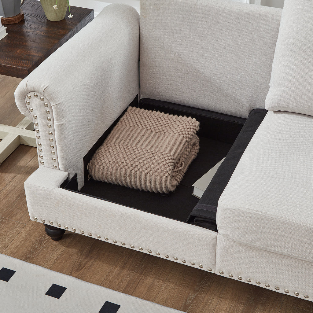 83" Modern Classic Design Three Seater Sofa
