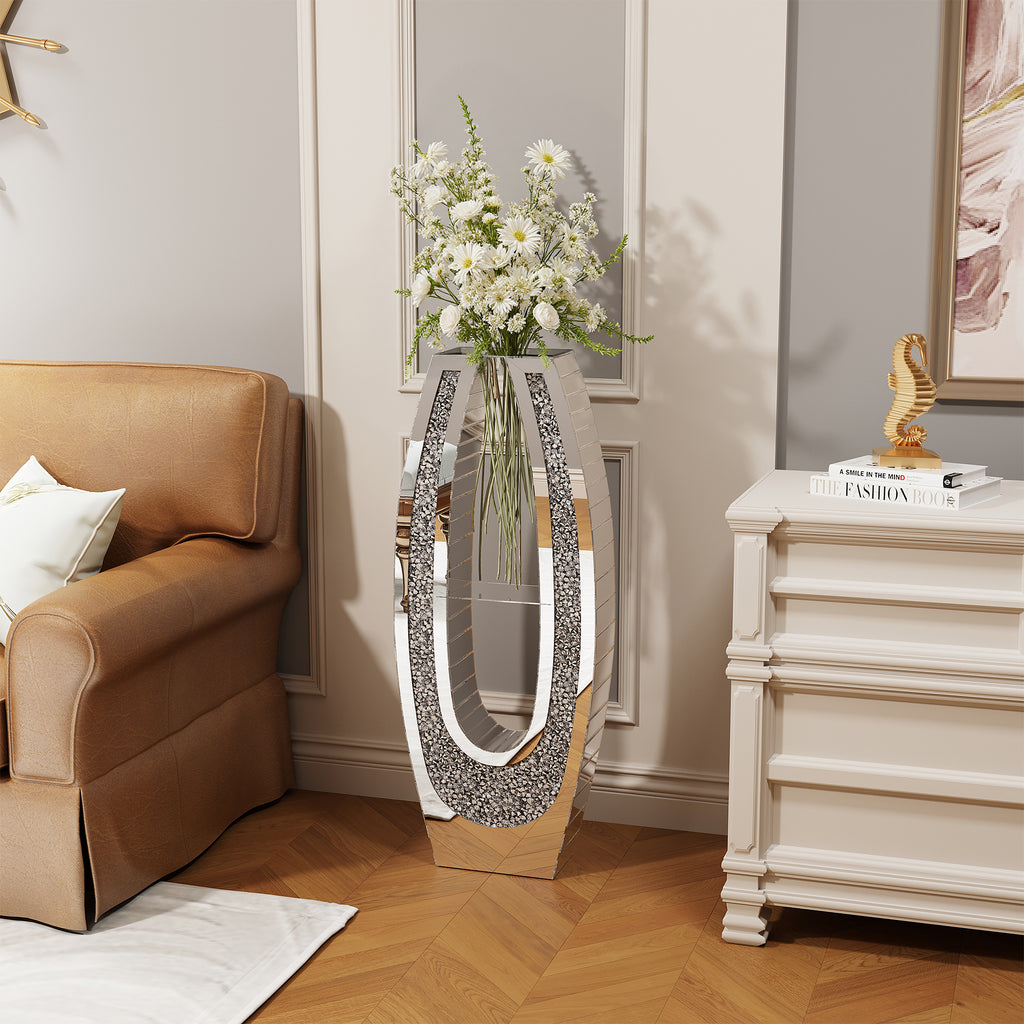 U-Shaped Tall Decorative Floor Vase