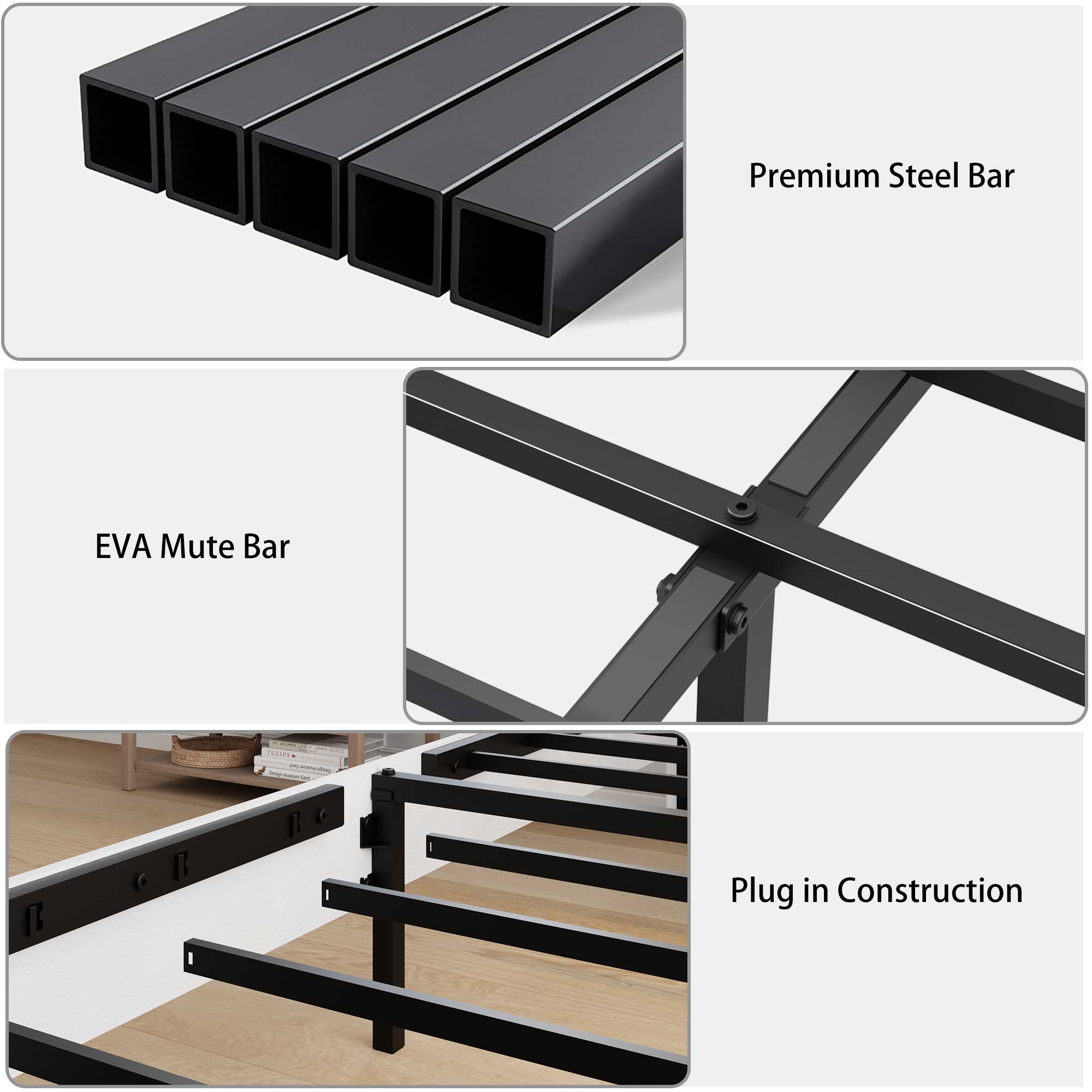 King Bed Frame with Headboard