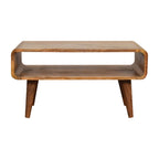 Solid Wood Media Unit, Open Slot, Oak-ish