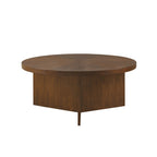 Round Coffee Table with Wood Veneer Top