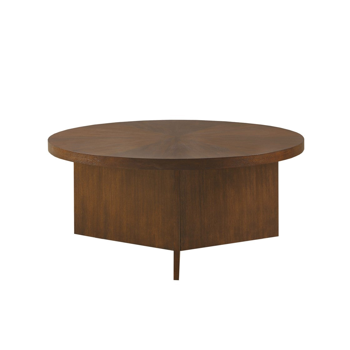 Round Coffee Table with Wood Veneer Top