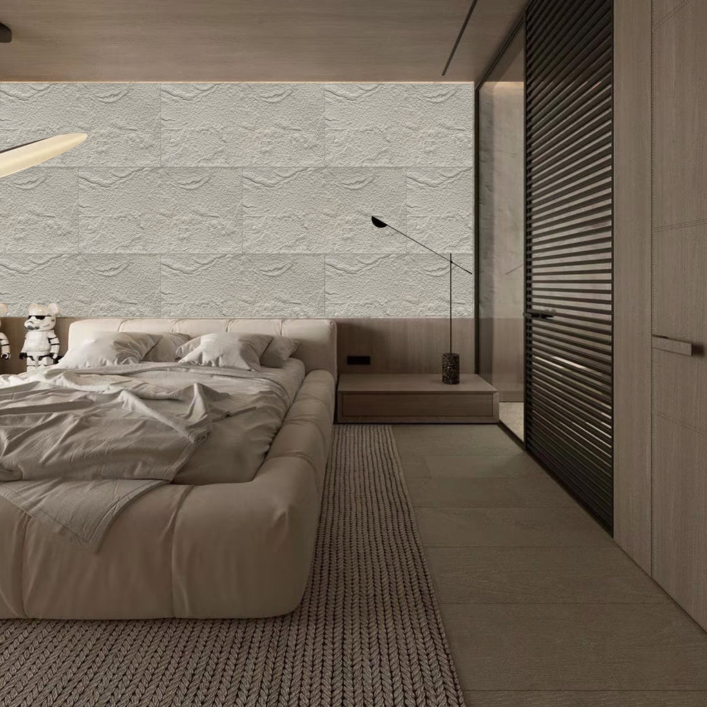 3D Faux Stone Wall Panels - 6 PCS PU Wainscoting Panel