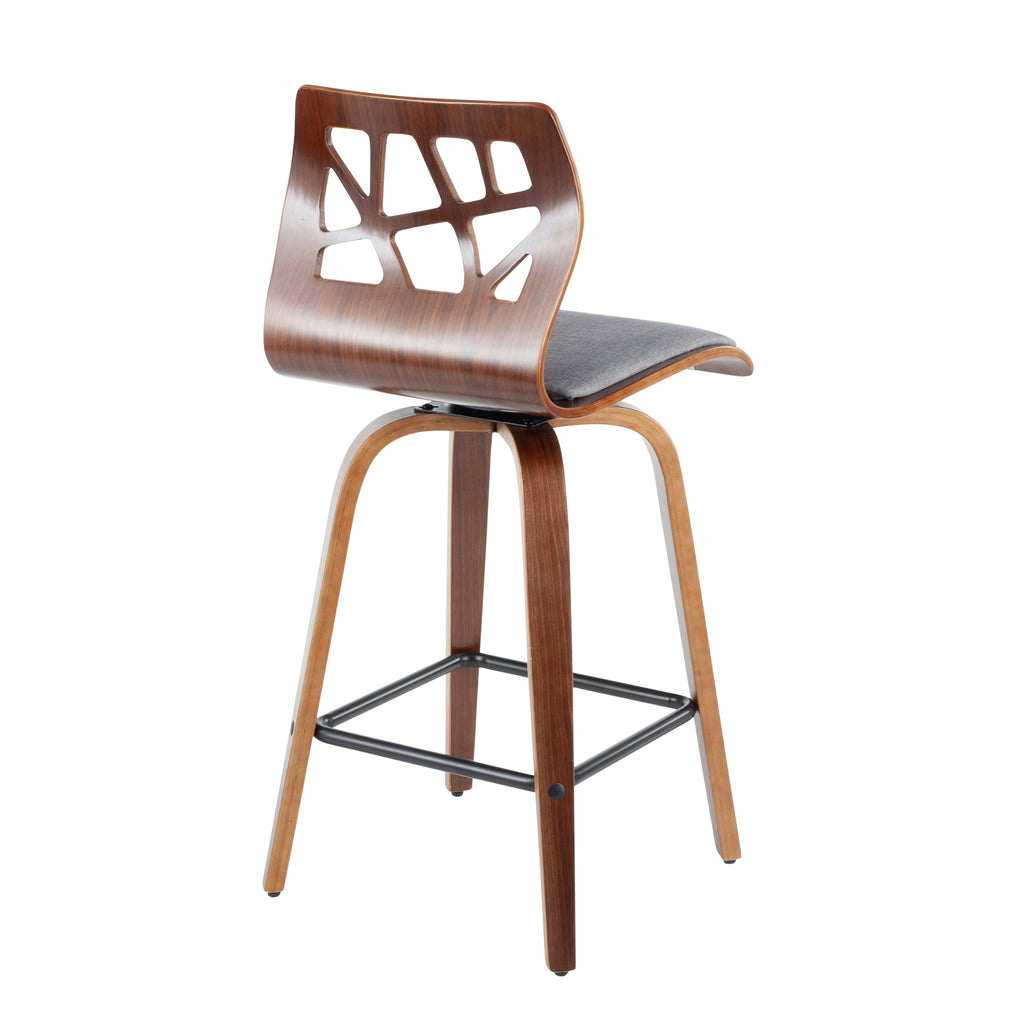 Folia 26" Mid-Century Modern Fixed Height Counter Stool