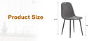 Comfortable Linen-Cotton Dining Chair Set - Six Pieces in Dark Gray