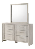 1pc Contemporary 6-Drawer Storage Dresser Mist