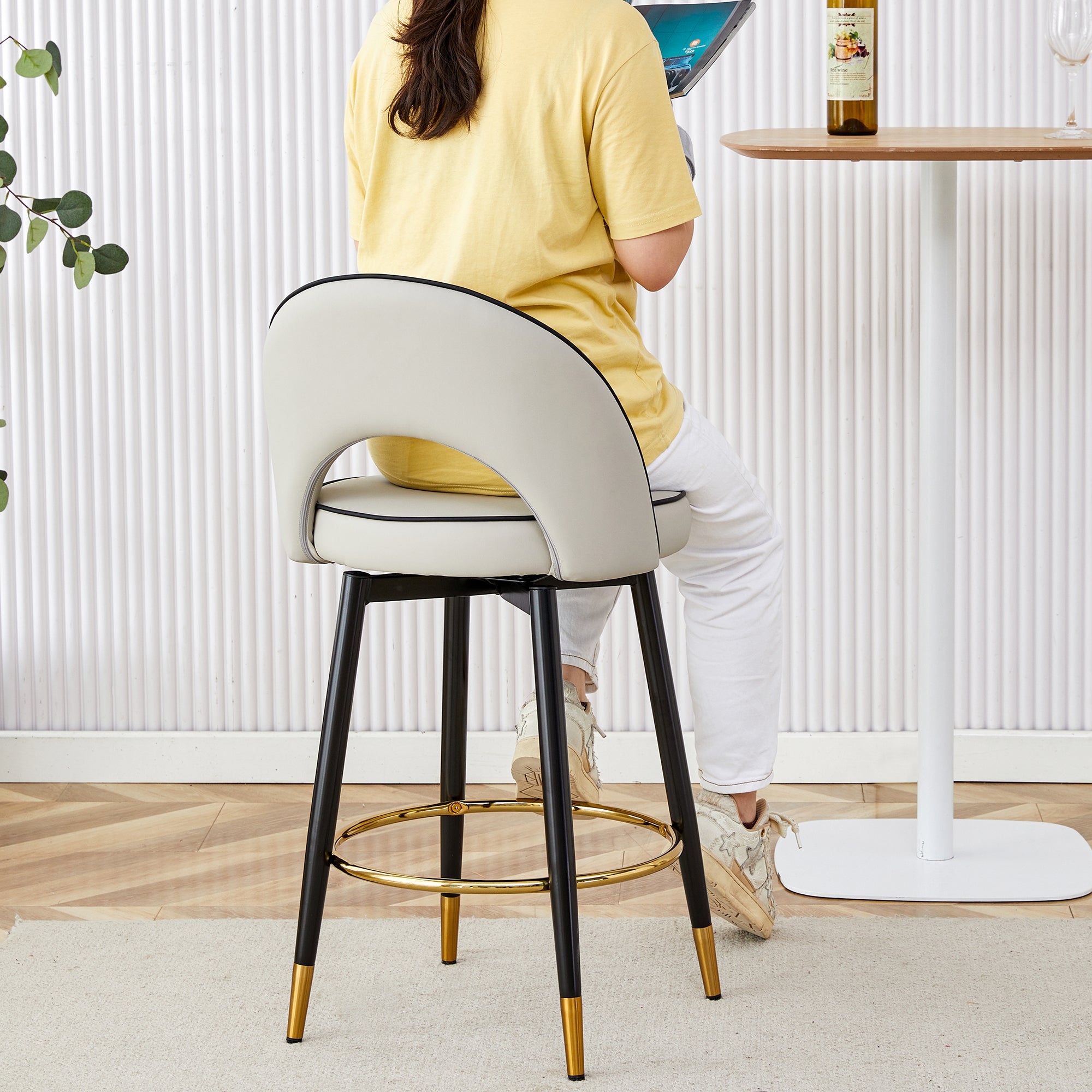 360° Rotatable Bar Chair Set of 2
