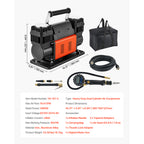 Dual-Cylinder Heavy Duty Air Compressor, 10.6CFM