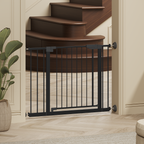 29.5-45.3" Wide Baby Gate with Wall Protector for Stairs