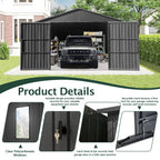 12x15FT Outdoor Metal Garage Shed