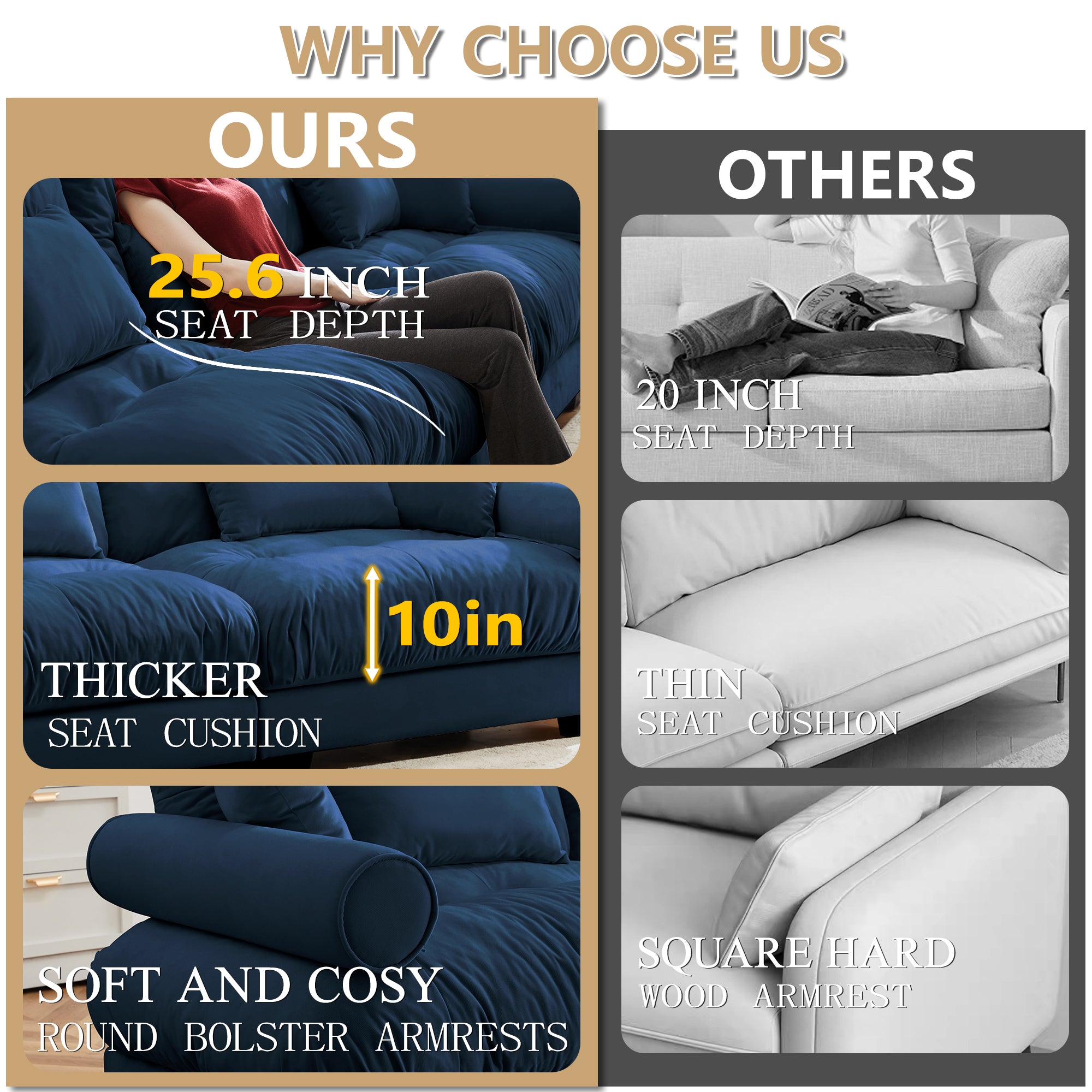 L Shaped Sectional Cloud Sofa