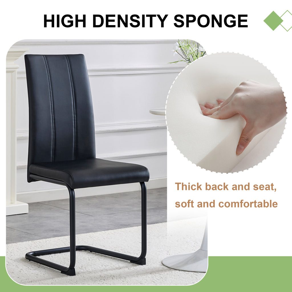 2-Pack PU Upholstered Dining Chairs
