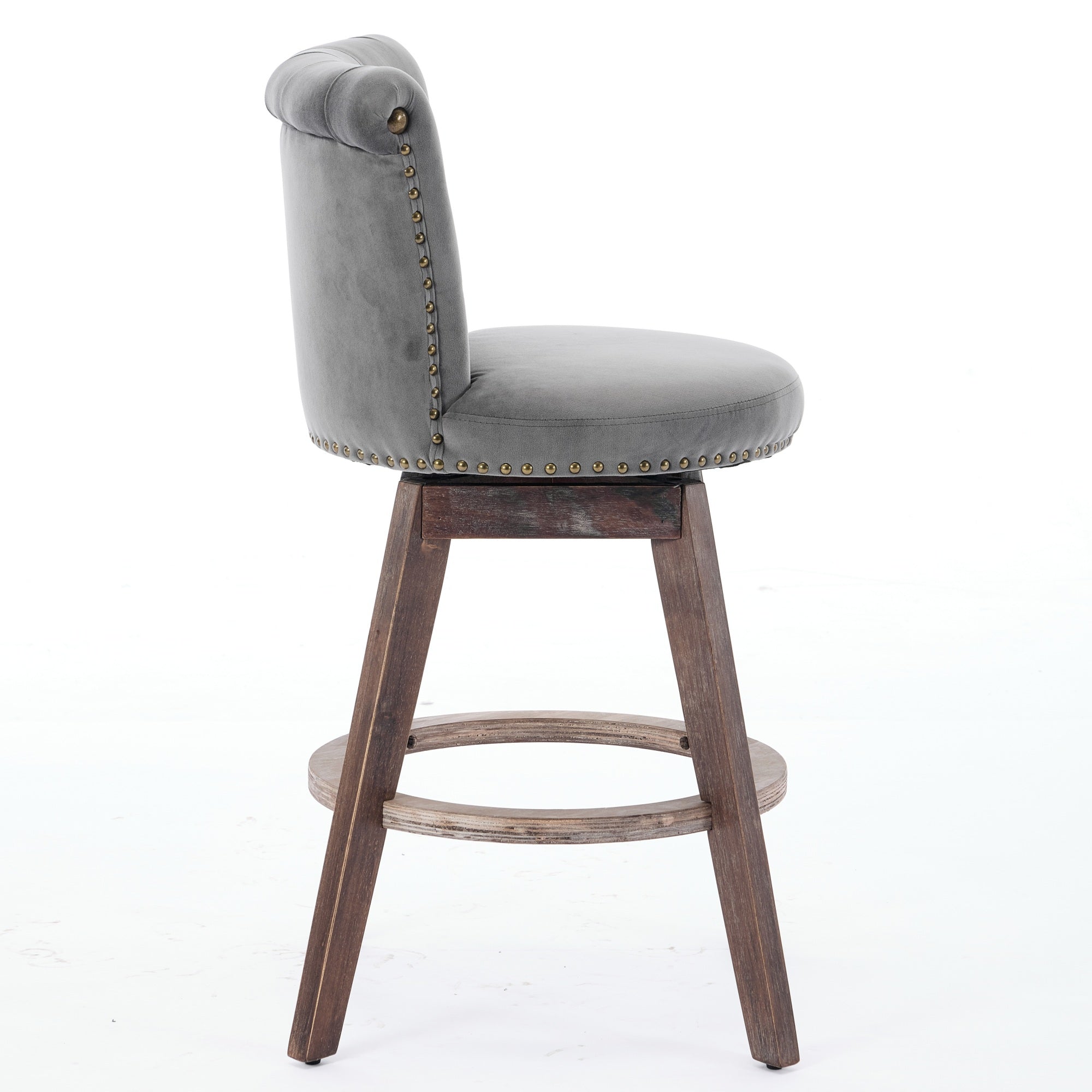 26" Counter Height Bar Stools Set of 2, 360° Swivel Stools