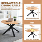 Extendable Table with Metal Legs