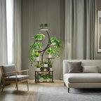 8 Tiered Indoor Plant Stand with Grow Lights
