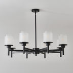 8-Light Frosted Glass Farmhouse Chandelier