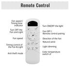 48 Inch Ceiling Fan with Dimmable LED Light and Remote Control