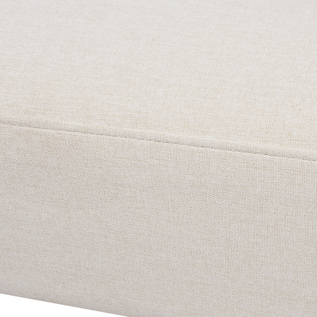 Jared Roll Arm Tufted Bench Settee, Sky Neutral