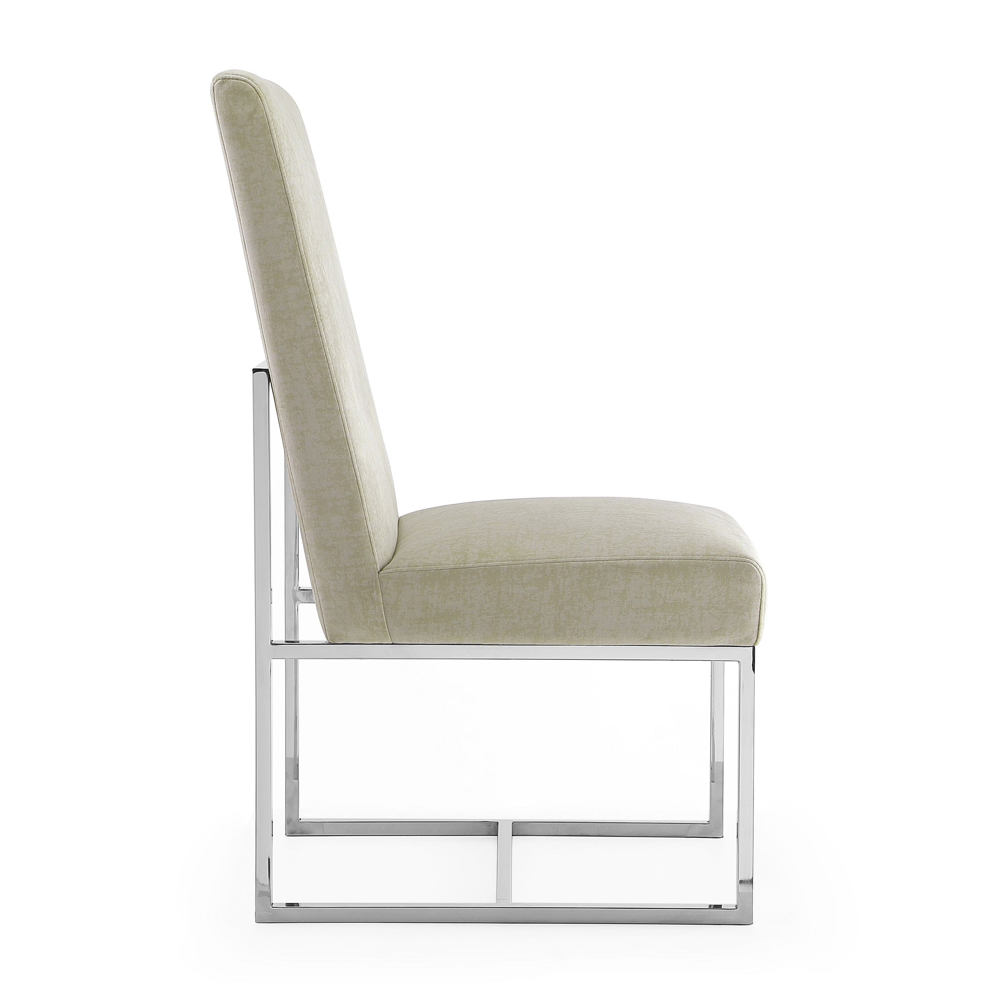 Element Metal Velvet Dining Chair in Champagne