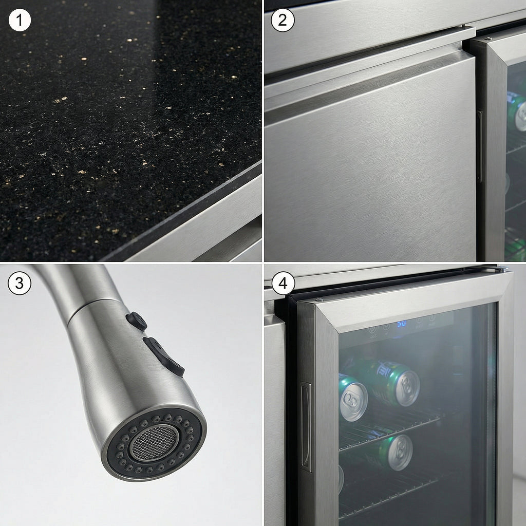 Sink and Fridge Combo for Outdoor Kitchen