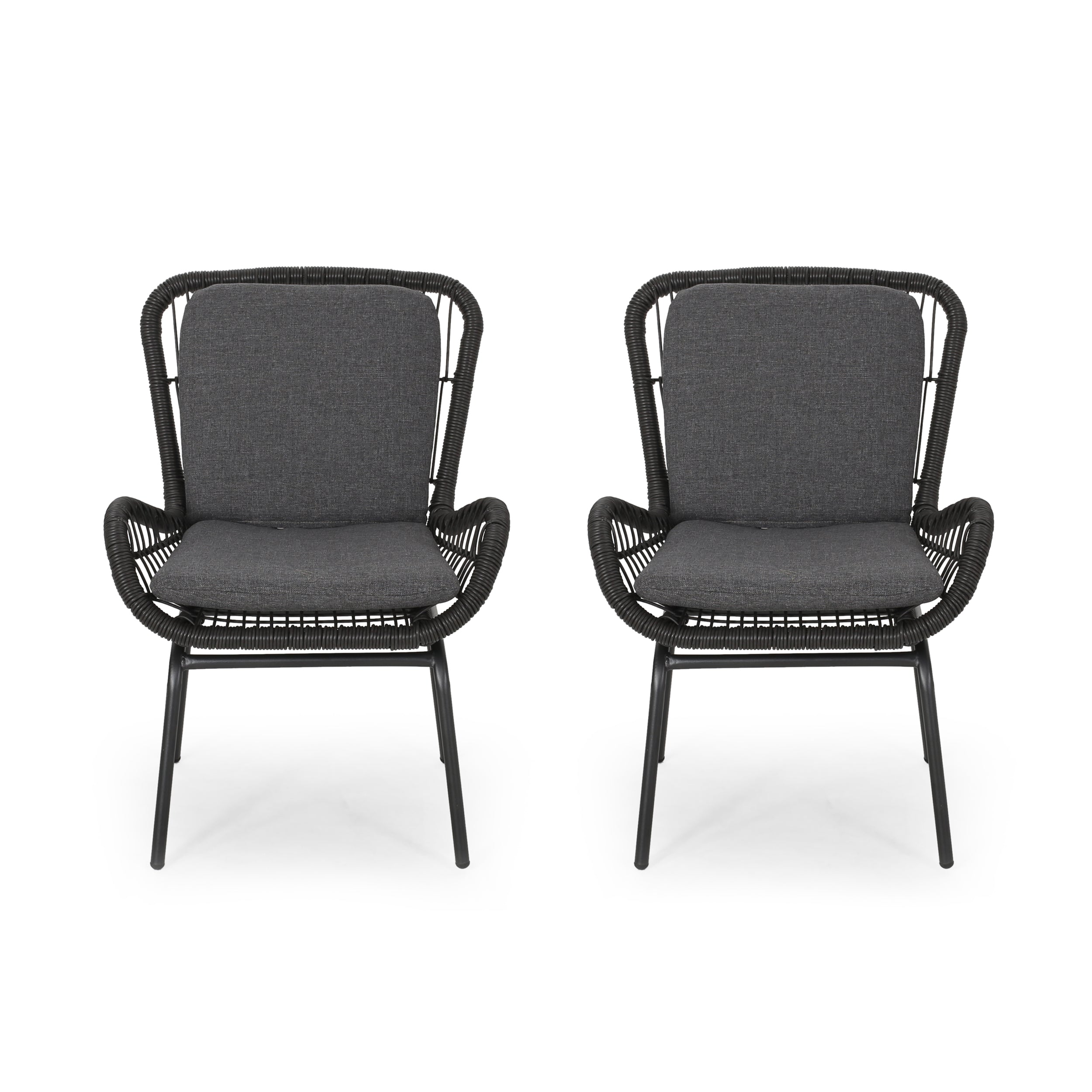 Mccaskill Patio Chair with Cushions (Set of 2)