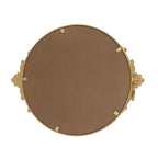 19x16 Round Mirror Tray with Gold Frame