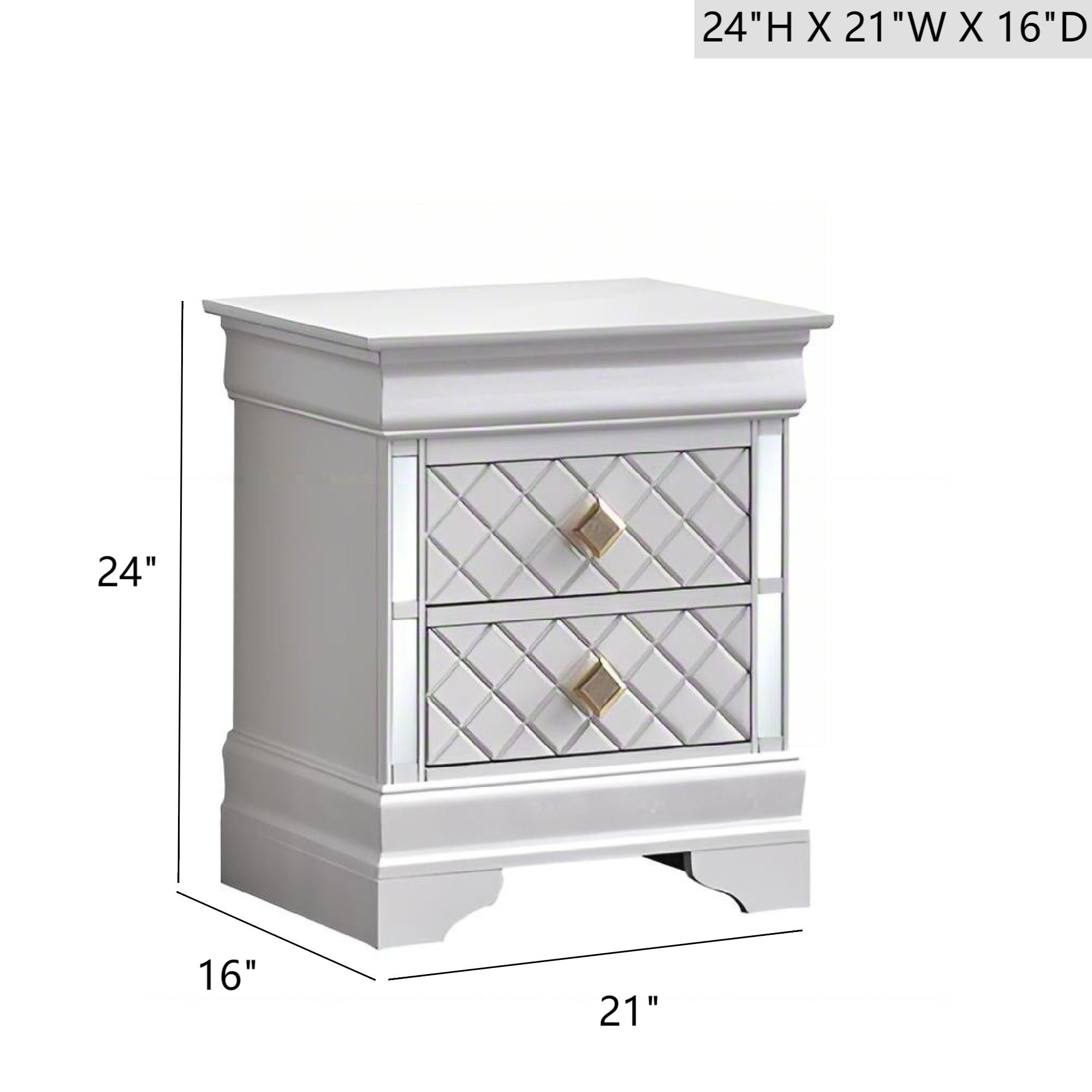 Verona G6735-N Nightstand - Pearl