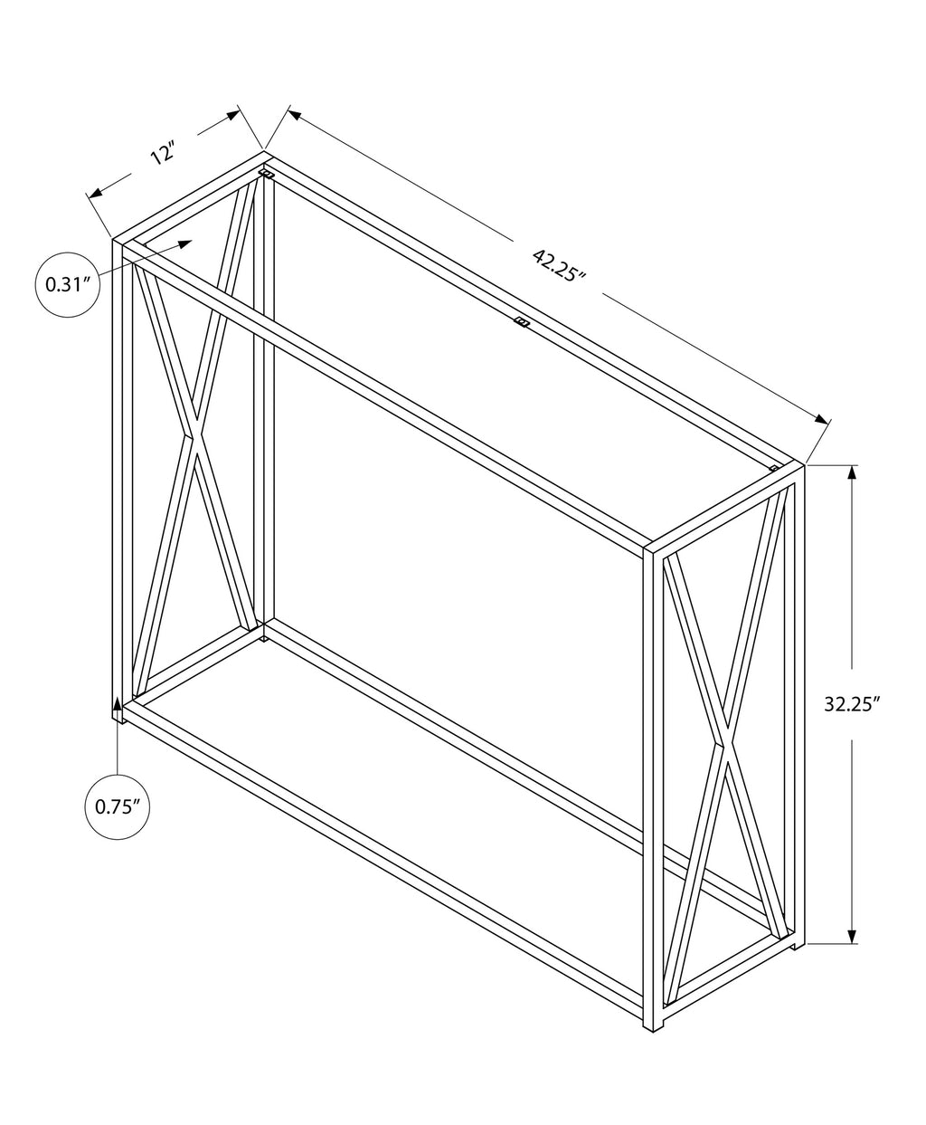 Contemporary Accent Console Table
