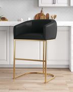 Louvre Metal Upholstered Barstool