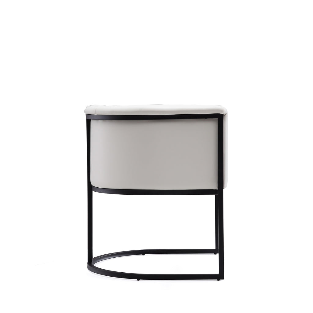 Cosmopolitan Metal Vegan Leather Dining Chair