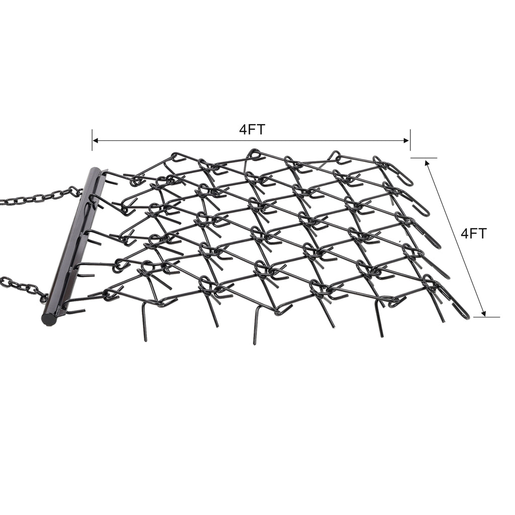 4FT Heavy-Duty Steel Drag Harrow