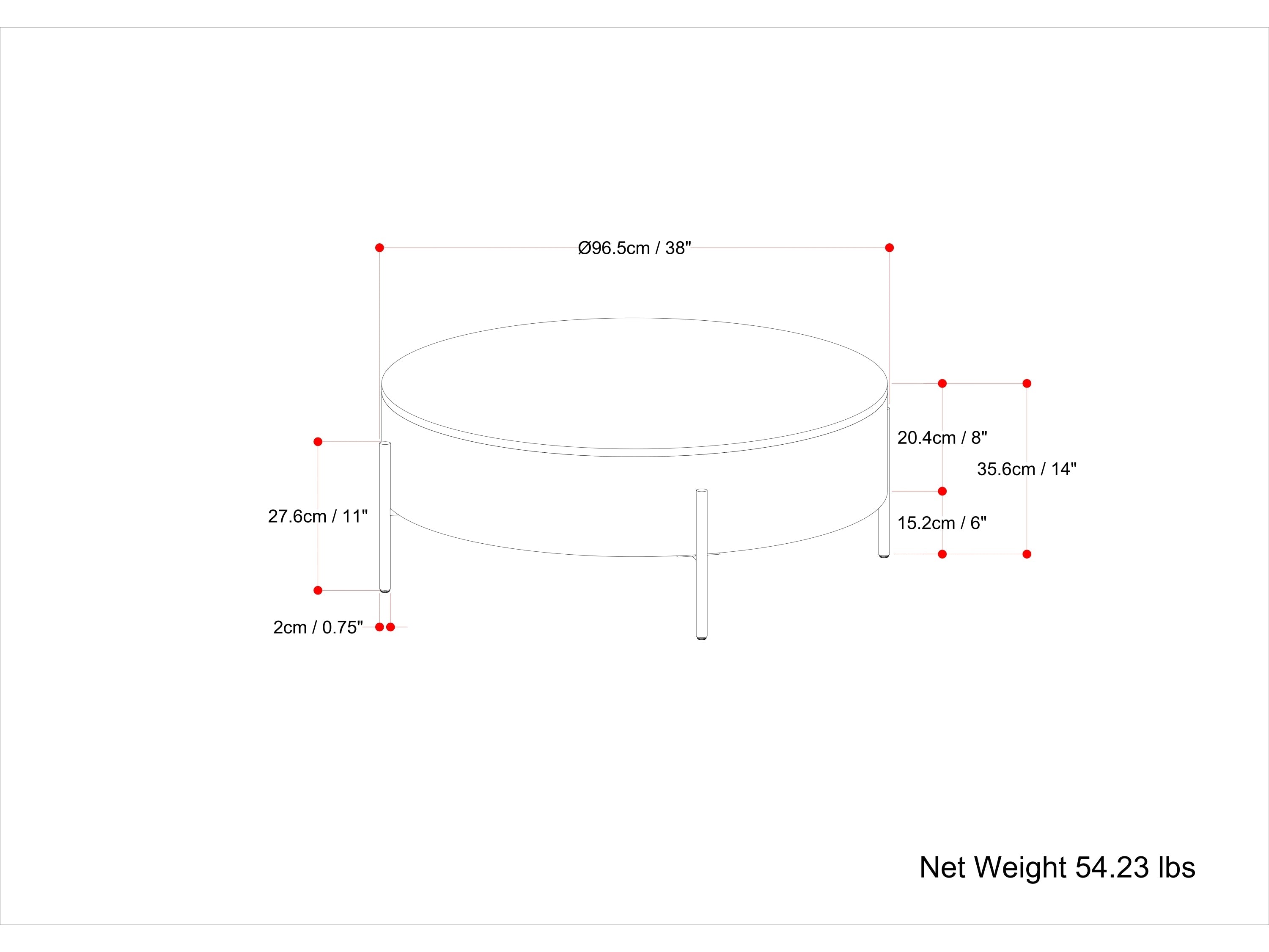 Rayburn Drum Coffee Table - Natural