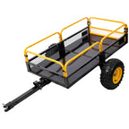 Heavy-Duty Tow-Behind Dump Cart 1000 lbs Load Capacity