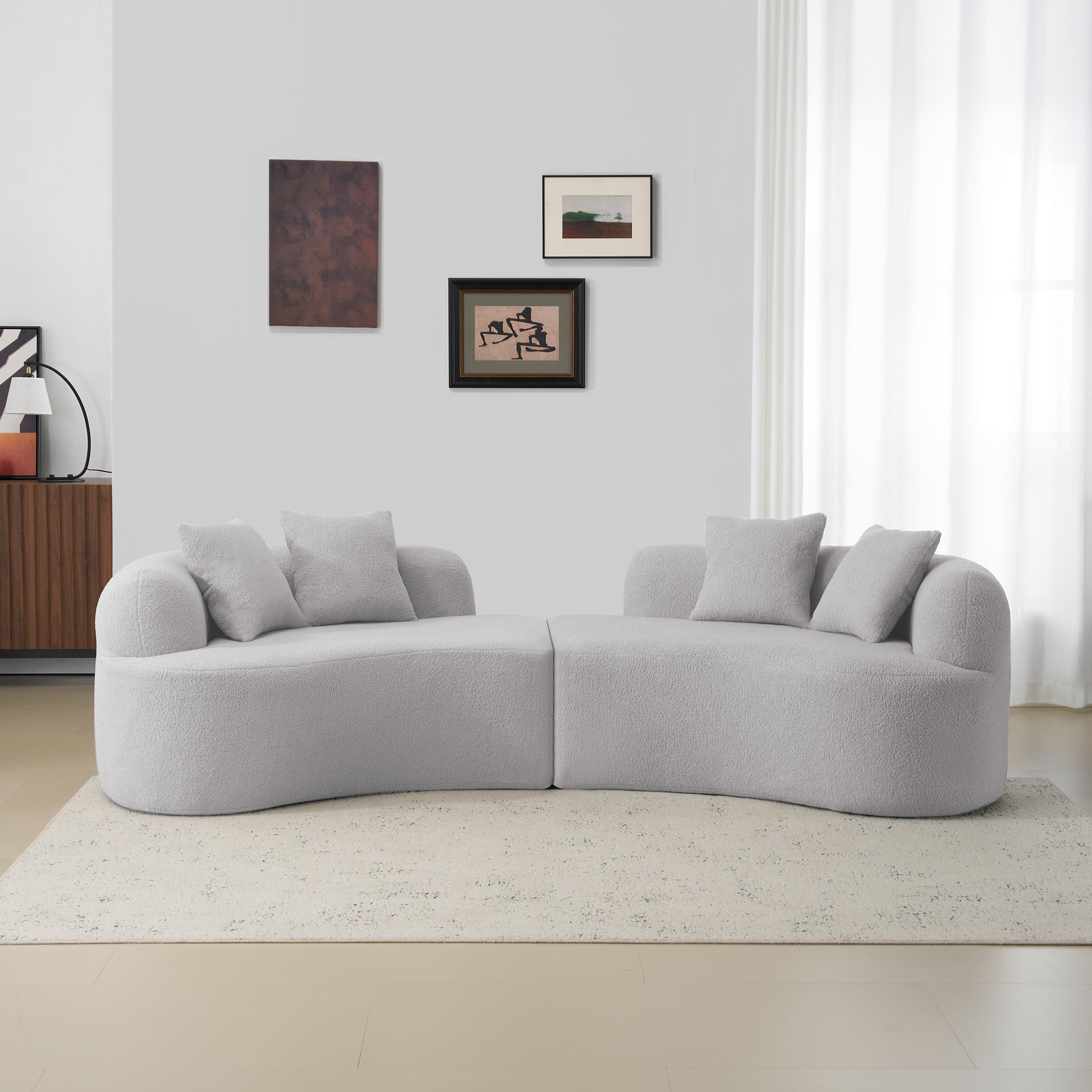 Curved Four Seater Sofa