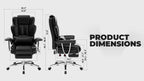 Big and Tall Executive Office Chair with Footrest