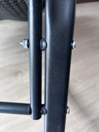Modern Rocking Chair with Extra-Wide Technical Leather Upholstery