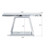 55.9" Modern Luxe Full-Body Mirror Entryway Table