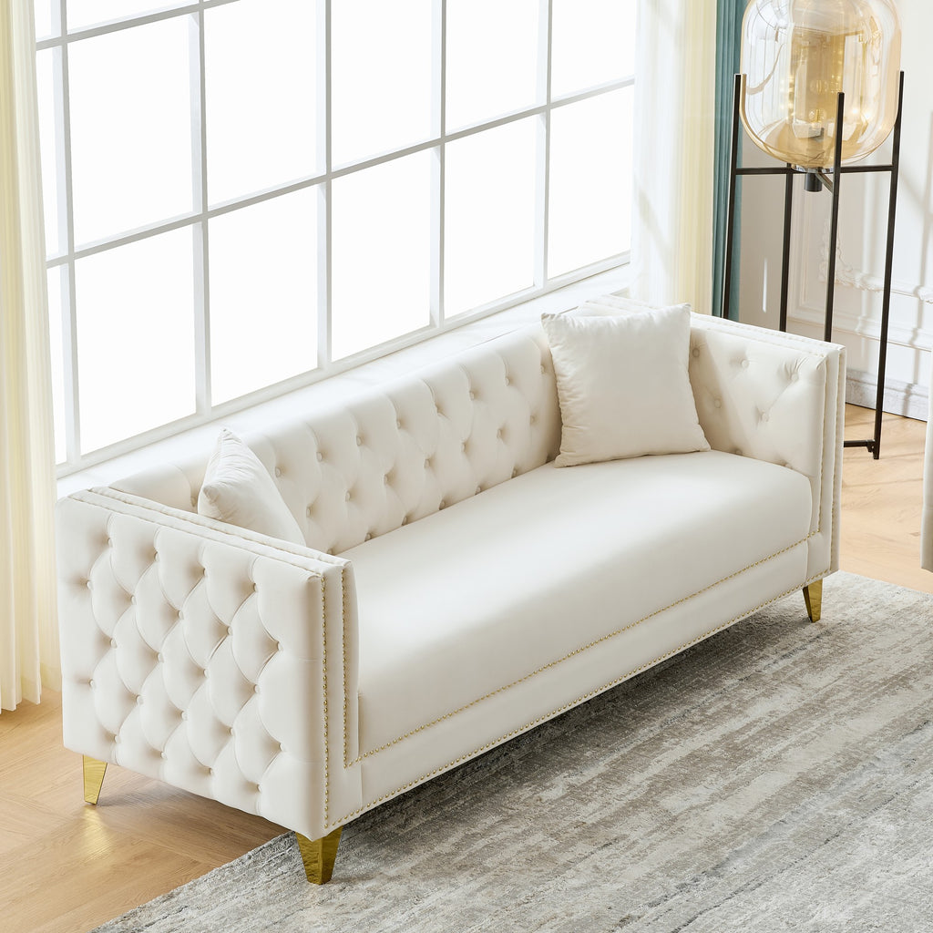 Chesterfield Velvet Sofa - 3 Seater