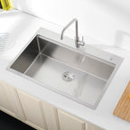 Brushed Stainless Steel Kitchen Sink, 36"x22" Single Bowl