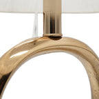 D14x28.5" Oval Shape Cut Out Metal Table Lamp