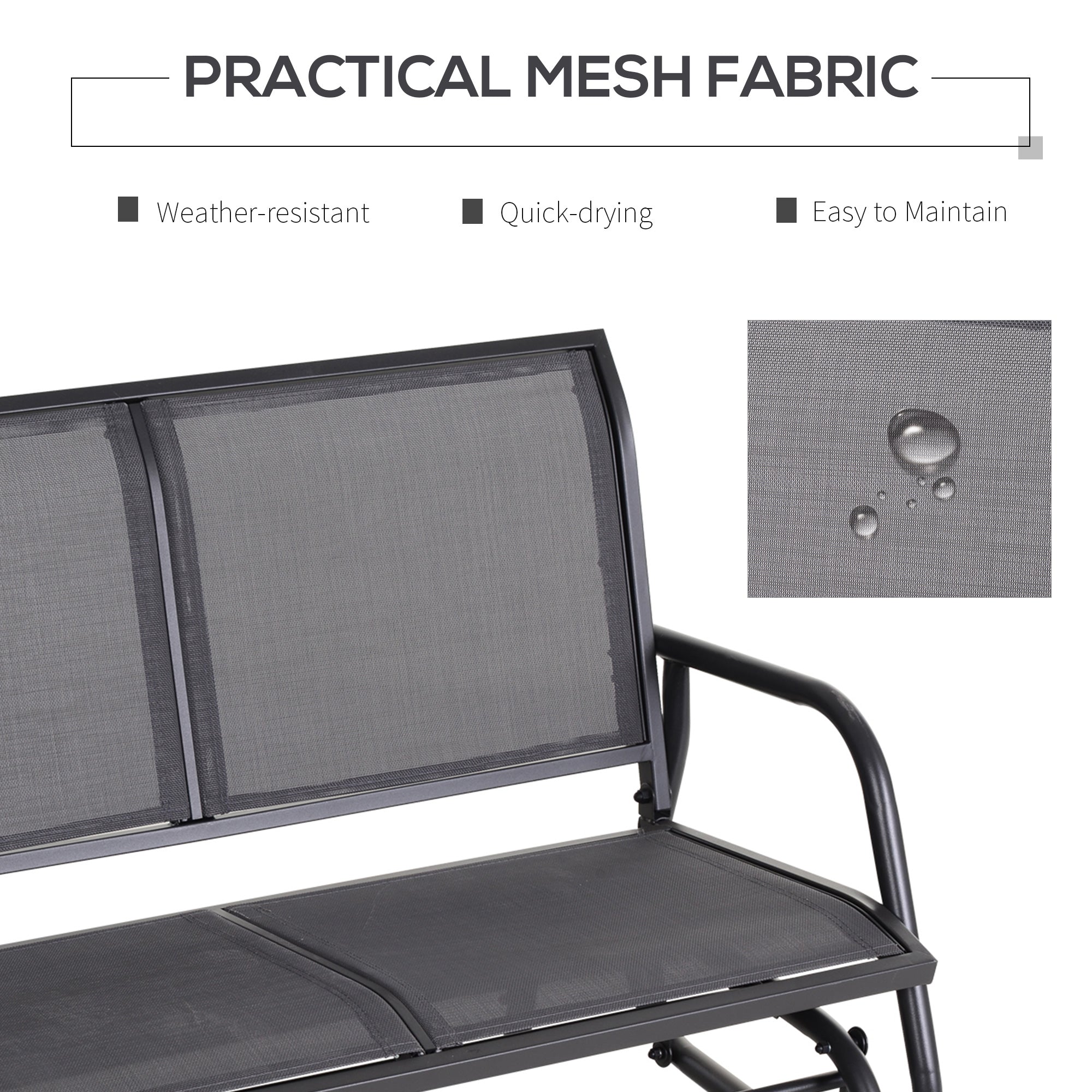 Outsunny 2-Person Outdoor Glider Bench
