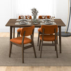 Carlos Mid-Century Modern Burnt Dining Chairs - Set Of 2