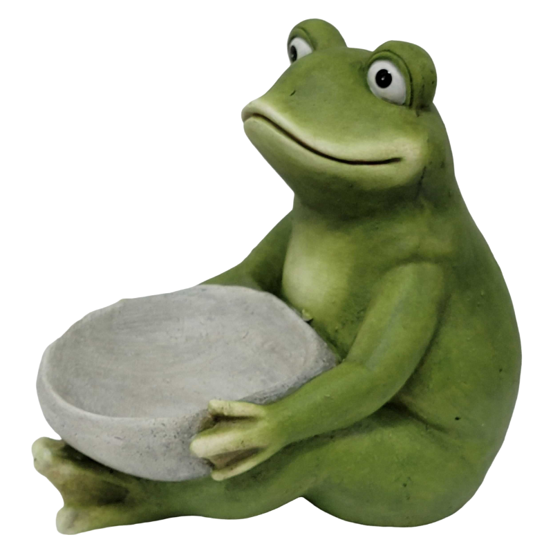 15'' Moss Frog Sculpture