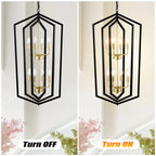 8-Light Lantern Tired Farmhouse Ceiling Hanging Light