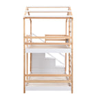 Twin Over Twin Bunk Bed House Bed With Roof Windows