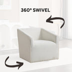Nice Modern Upholstered Barrel Armchair, 360° Swivel