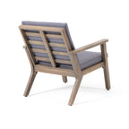 Outdoor Acacia Wood Club Chairs with Cushions (Set of 2)
