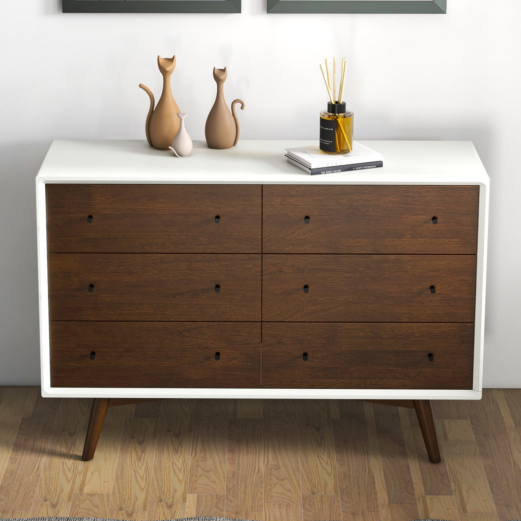 Mid Century Modern White Dresser