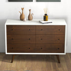 Mid Century Modern White Dresser