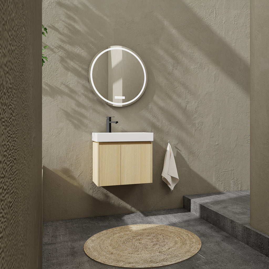 24 Inch Bathroom Vanity with Ceramic Basin